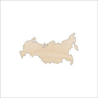 Russia Wood Craft Shape - Laser Cut Baltic Birch Unfinished DIY Wood Art Supplies WLD37 - The Wood Shape Store