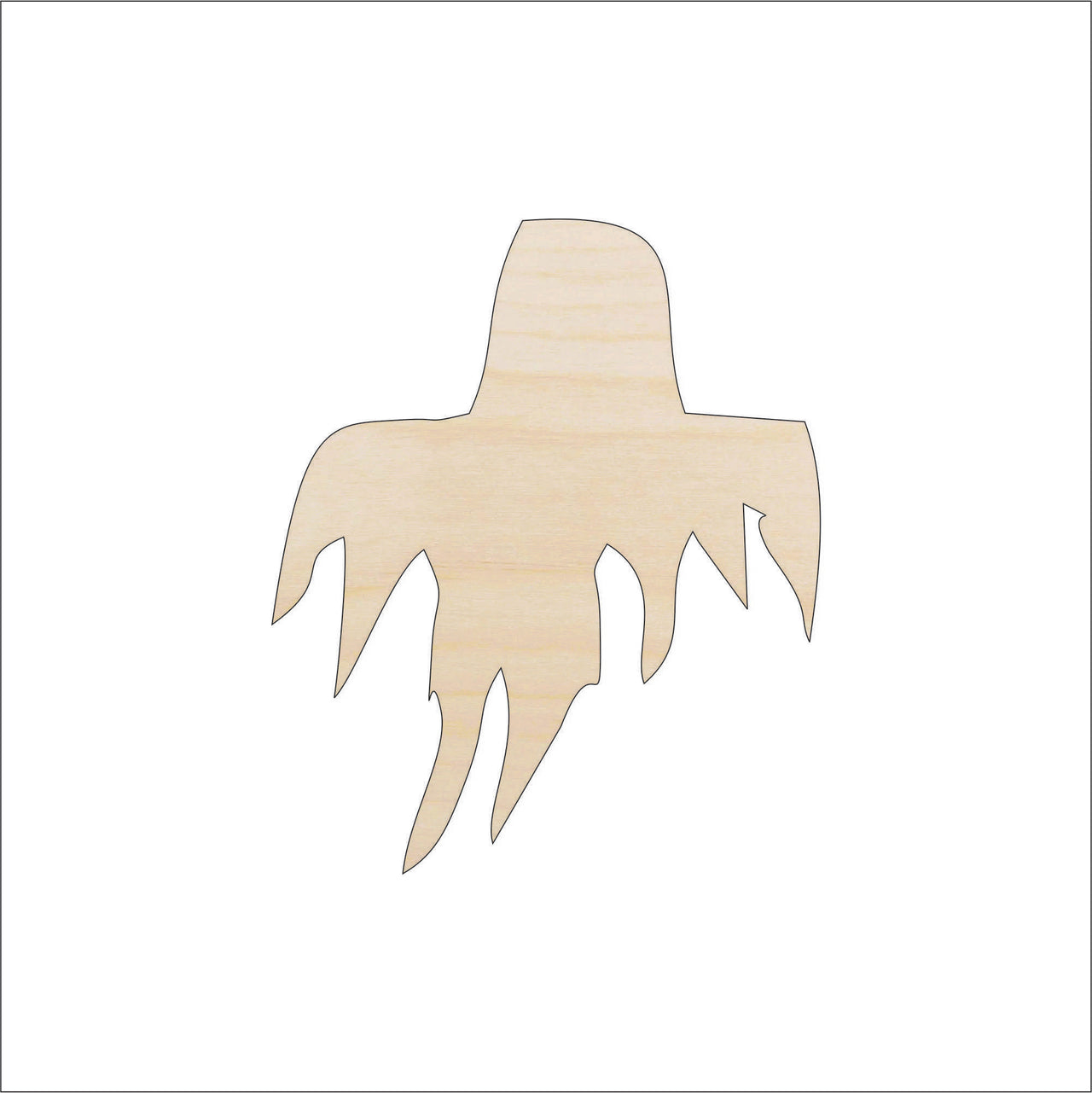 Ghost Wood Craft Shape - Laser Cut Baltic Birch Unfinished DIY Wood Art Supplies FAL165 - The Wood Shape Store