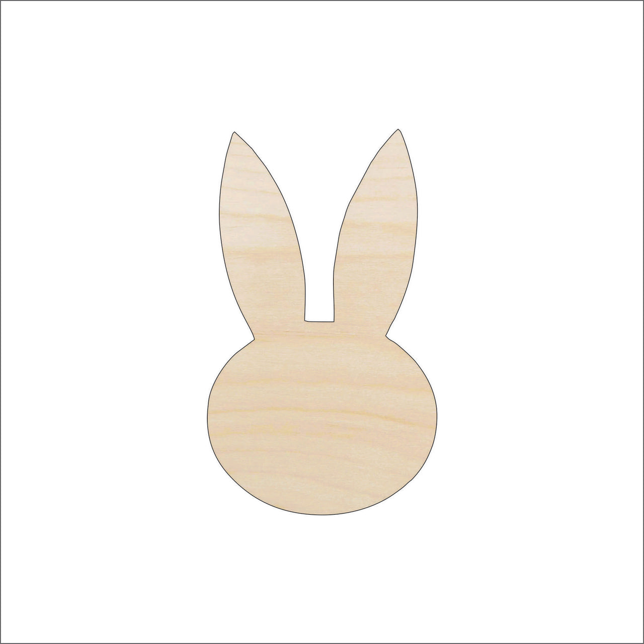 Bunny - Wood Craft Shape - Laser Cut Baltic Birch Unfinished DIY Wood Art Supplies BNY26 - The Wood Shape Store