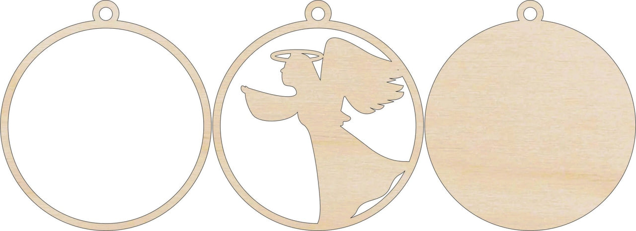 Angel 3D Laser Cut Ornament – Baltic Birch Wood Craft Supplies | DIY Wood Ornament Kit RE15 - The Wood Shape Store