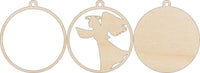 Angel 3D Laser Cut Ornament – Baltic Birch Wood Craft Supplies | DIY Wood Ornament Kit RE15 - The Wood Shape Store
