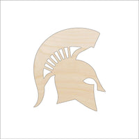 Trojan Helmet Wood Craft Shape - Laser Cut Baltic Birch Unfinished DIY Wood Art Supplies MSK2 - The Wood Shape Store
