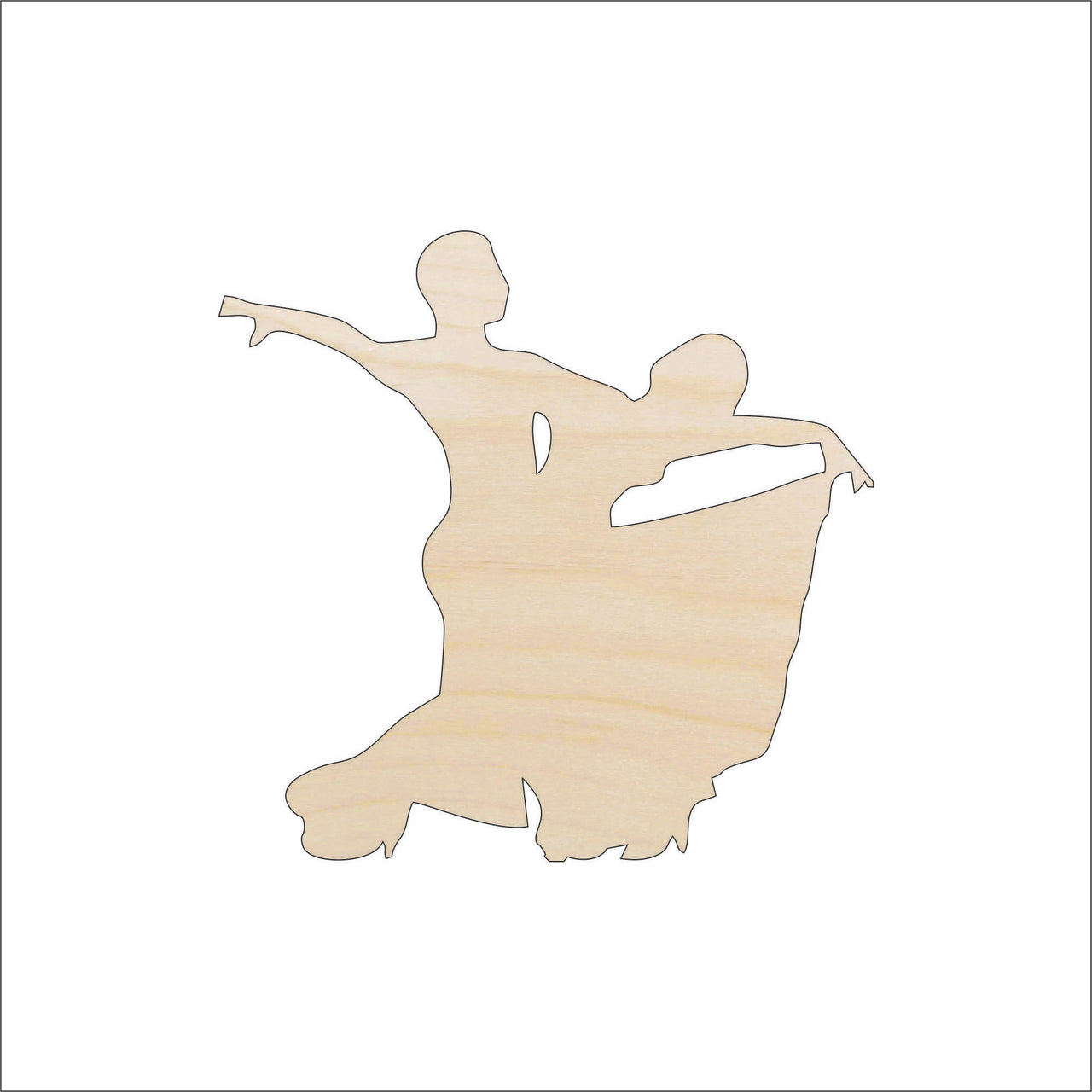 Couple Wood Craft Shape - Laser Cut Baltic Birch Unfinished DIY Wood Art Supplies PPL142 - The Wood Shape Store
