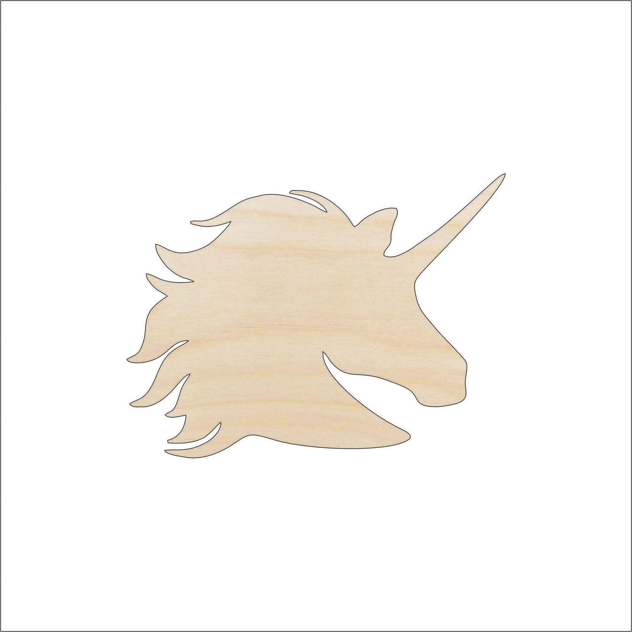 Unicorn Wood Craft Shape - Laser Cut Baltic Birch Unfinished DIY Wood Art Supplies MYTH29 - The Wood Shape Store