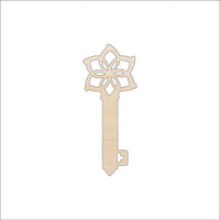 Key Wood Craft Shape - Laser Cut Baltic Birch Unfinished DIY Wood Art Supplies KEY15 - The Wood Shape Store