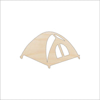 Tent Wood Craft Shape - Laser Cut Baltic Birch Unfinished DIY Wood Art Supplies TRP1 - The Wood Shape Store