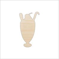 Ice Cream Wood Craft Shape - Laser Cut Baltic Birch Unfinished DIY Wood Art Supplies FOD151 - The Wood Shape Store