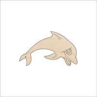 Dolphin Wood Craft Shape - Laser Cut Baltic Birch Unfinished DIY Wood Art Supplies SEA79 - The Wood Shape Store