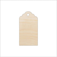 Gift Tag Wood Craft Shape - Laser Cut Baltic Birch Unfinished DIY Wood Art Supplies TAG28 - The Wood Shape Store