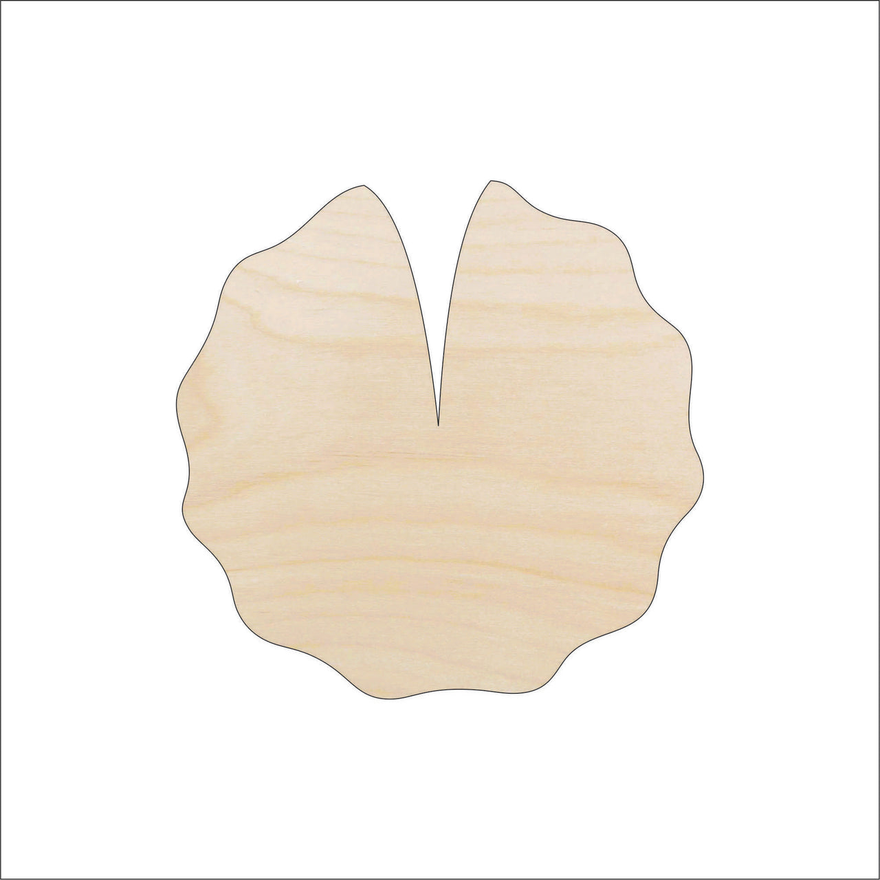 Lilly Pad Wood Craft Shape - Laser Cut Baltic Birch Unfinished DIY Wood Art Supplies LEF42 - The Wood Shape Store