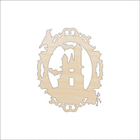 Haunted House Wood Craft Shape – Laser Cut Baltic Birch Unfinished DIY Wood Art Supplies FAL70 - The Wood Shape Store