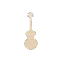 Guitar Wood Craft Shape - Laser Cut Baltic Birch Unfinished DIY Wood Art Supplies MSC20 - The Wood Shape Store