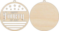 Independence Day 3D Laser Cut Ornament – Baltic Birch Wood Craft Supplies | DIY Kit US100 - The Wood Shape Store