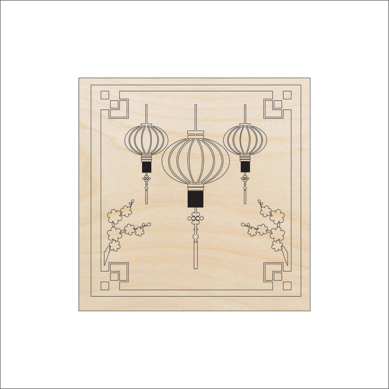 Lantern Wood Craft Shape - Laser Cut Baltic Birch Unfinished DIY Wood Art Supplies WLD17 - The Wood Shape Store