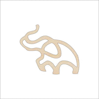 Elephant Wood Craft Shape Laser Cut Baltic Birch Unfinished DIY Wood Art Supplies ELE33 - The Wood Shape Store