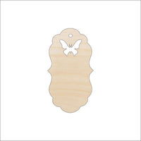 Gift Tag Wood Craft Shape - Laser Cut Baltic Birch Unfinished DIY Wood Art Supplies TAG32 - The Wood Shape Store
