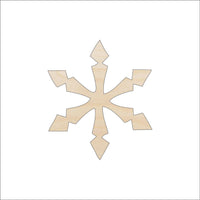 Snowflake Wood Craft Shape - Laser Cut Baltic Birch Unfinished DIY Wood Art Supplies SNW15 - The Wood Shape Store