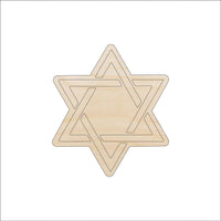 Star Wood Craft Shape - Laser Cut Baltic Birch Unfinished DIY Wood Art Supplies REL74 - The Wood Shape Store
