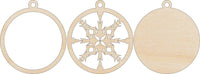 Snowflake 3D Laser Cut Ornament – Baltic Birch Wood Craft Supplies | DIY Wood Ornament Kit XM24 - The Wood Shape Store