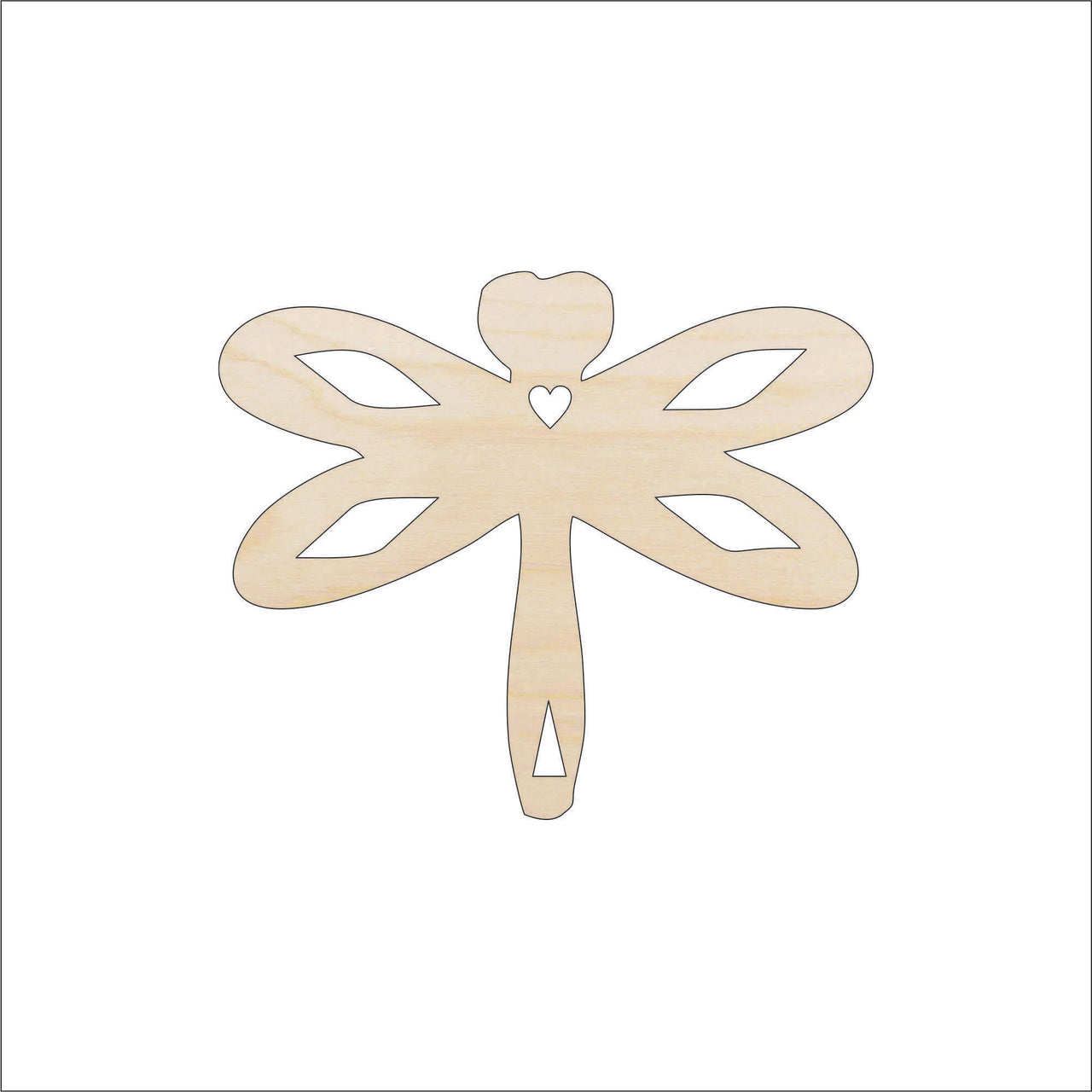 Dragonfly Wood Craft Shape - Laser Cut Baltic Birch Unfinished DIY Wood Art Supplies BUG114 - The Wood Shape Store