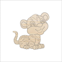 Tiger Wood Craft Shape - Laser Cut Baltic Birch Unfinished DIY Wood Art Supplies CAT38 - The Wood Shape Store