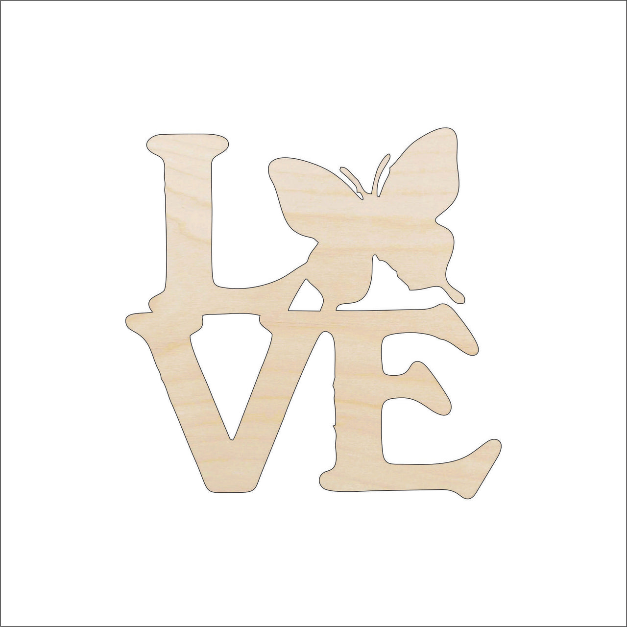Butterfly Wood Craft Shape - Laser Cut Baltic Birch Unfinished DIY Wood Art Supplies BUG100 - The Wood Shape Store