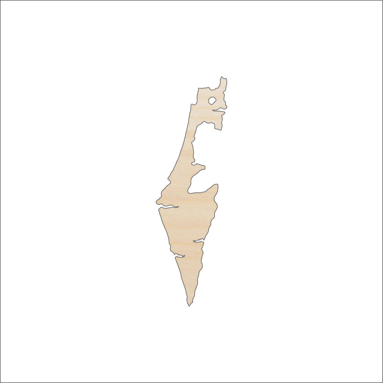 Israel Wood Craft Shape - Laser Cut Baltic Birch Unfinished DIY Wood Art Supplies WLD82 - The Wood Shape Store