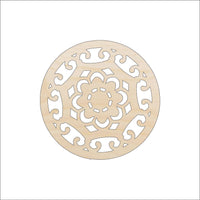 Flower Design Wood Craft Shape - Laser Cut Baltic Birch Unfinished DIY Wood Art Supplies CSTR16 - The Wood Shape Store