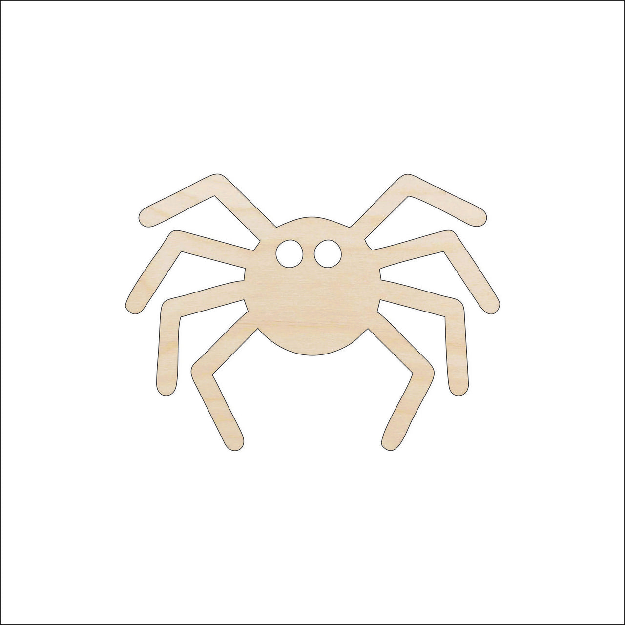 Spider Wood Craft Shape - Laser Cut Baltic Birch Unfinished DIY Wood Art Supplies BUG82 - The Wood Shape Store