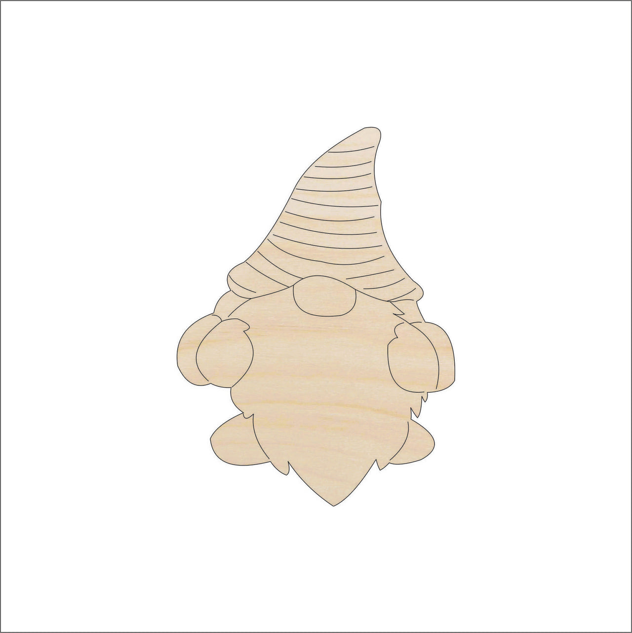 Gnome Wood Craft Shape Laser Cut Out and Unfinished DIY Craft Supply MYTH165 - The Wood Shape Store