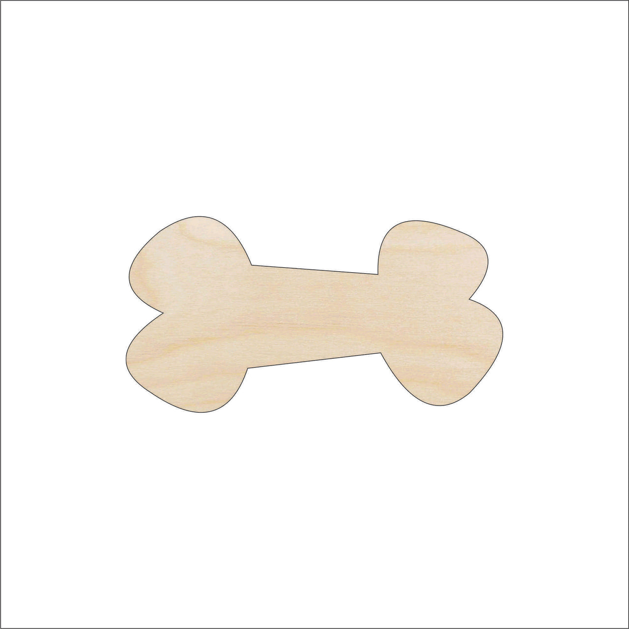 Dog Bone Wood Craft Shape - Laser Cut Baltic Birch Unfinished DIY Wood Art Supplies DOG84 - The Wood Shape Store