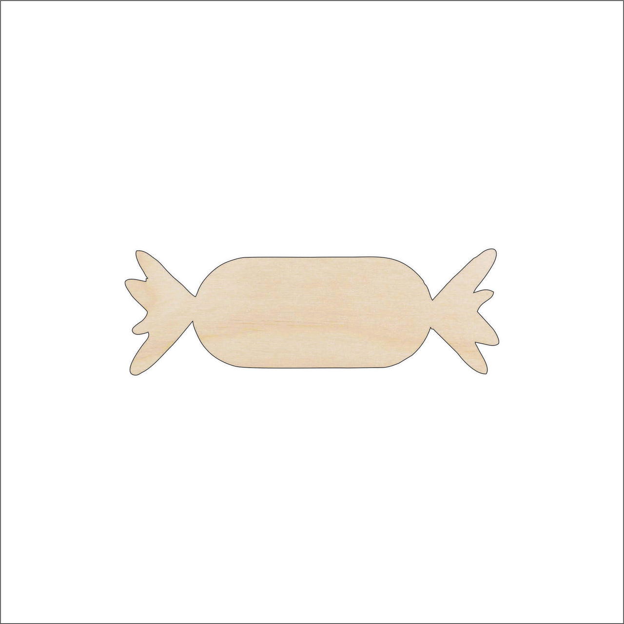 Candy Wood Craft Shape - Laser Cut Baltic Birch Unfinished DIY Wood Art Supplies FOD106 - The Wood Shape Store