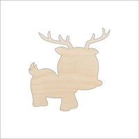 Deer Wood Craft Shape - Laser Cut Baltic Birch Unfinished DIY Wood Art Supplies DER15 - The Wood Shape Store