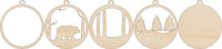 Bear Wood Craft Ornament – Laser Cut Baltic Birch Unfinished DIY Art Supplies Kit AN31 - The Wood Shape Store