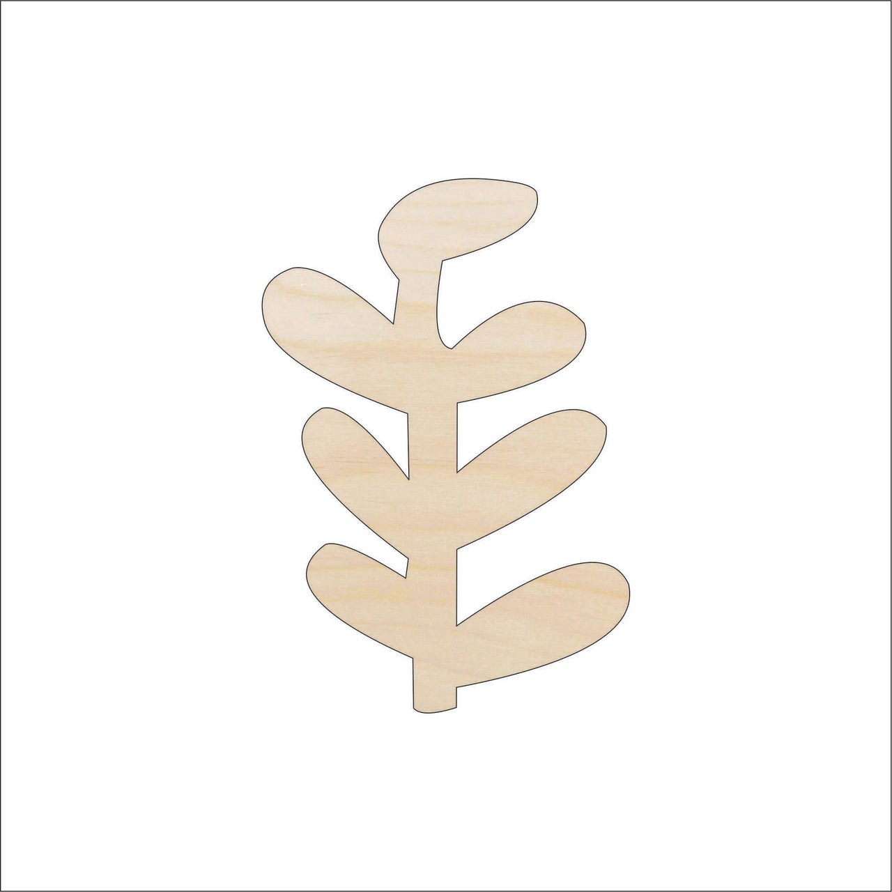 Seaweed Wood Craft Shape - Laser Cut Baltic Birch Unfinished DIY Wood Art Supplies SEA121 - The Wood Shape Store