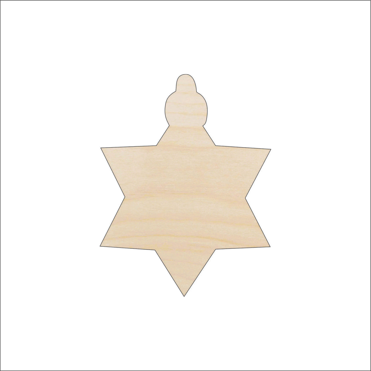 Ornament Wood Craft Shape - Laser Cut Baltic Birch Unfinished DIY Wood Art Supplies XMS141 - The Wood Shape Store