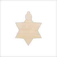 Ornament Wood Craft Shape - Laser Cut Baltic Birch Unfinished DIY Wood Art Supplies XMS141 - The Wood Shape Store