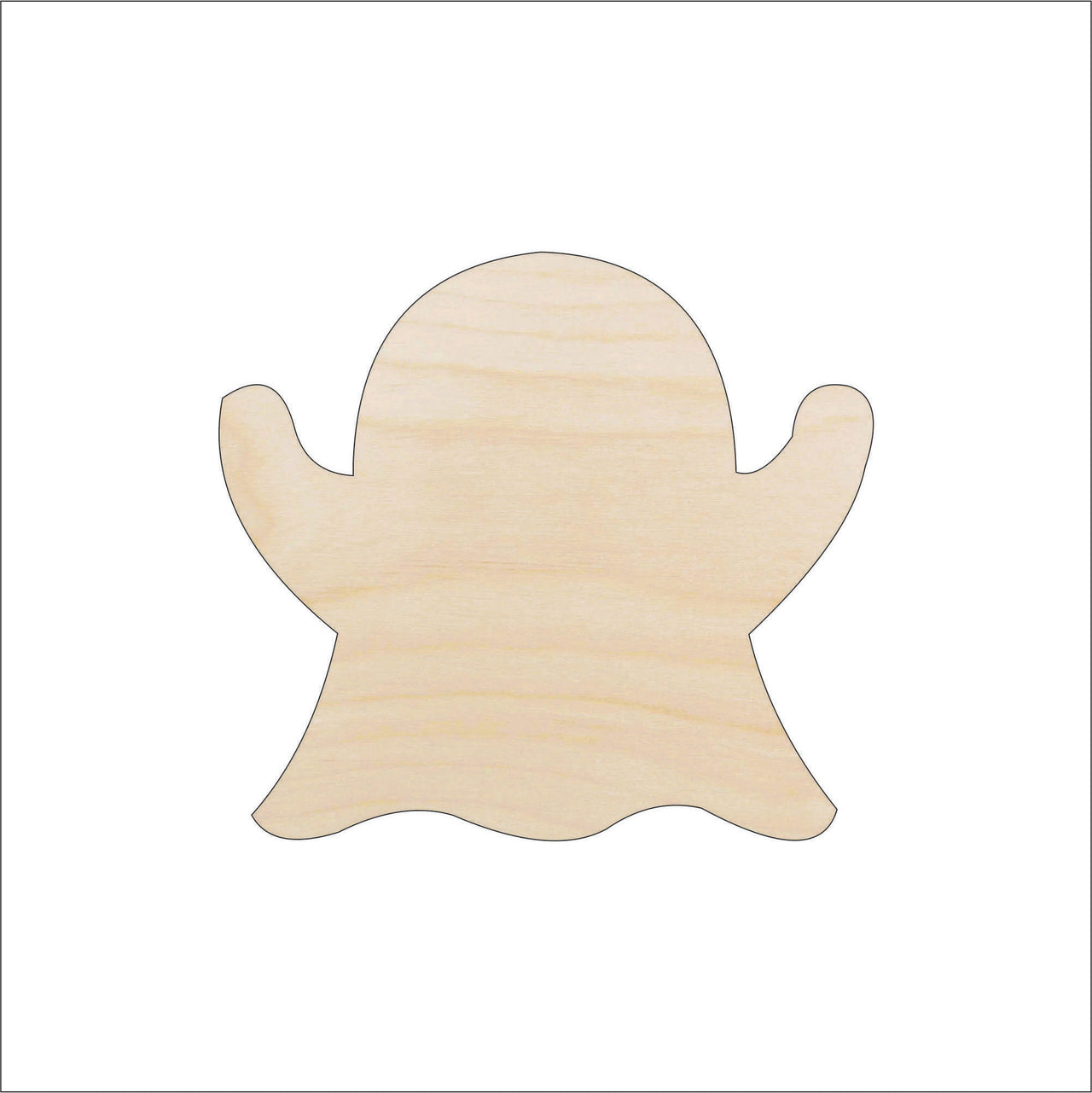 Ghost Wood Craft Shape - Laser Cut Baltic Birch Unfinished DIY Wood Art Supplies FAL106 - The Wood Shape Store