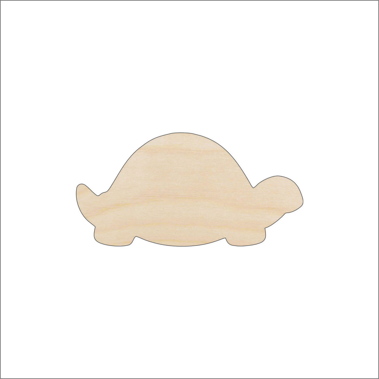 Turtle Wood Craft Shape - Laser Cut Baltic Birch Unfinished DIY Wood Art Supplies REP53 - The Wood Shape Store