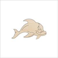 Dolphin Wood Craft Shape - Laser Cut Baltic Birch Unfinished DIY Wood Art Supplies SEA76 - The Wood Shape Store