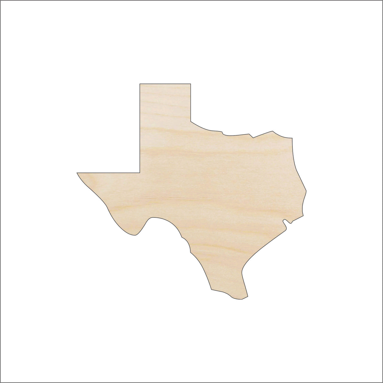 Texas Wood Craft Shape - Laser Cut Baltic Birch Unfinished DIY Wood Art Supplies STAT91 - The Wood Shape Store