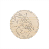 Wolf Wood Craft Shape – Laser Cut Baltic Birch Unfinished DIY Wood Art Supplies ANML33 - The Wood Shape Store