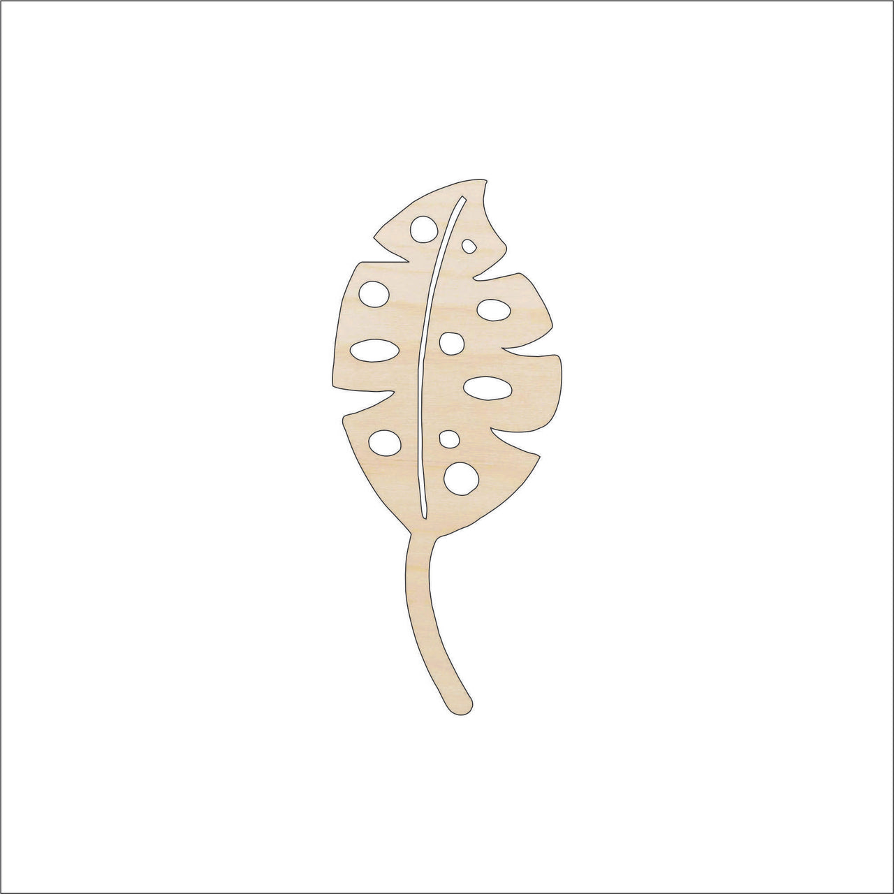 Leaf Wood Craft Shape - Laser Cut Baltic Birch Unfinished DIY Wood Art Supplies LEF13 - The Wood Shape Store