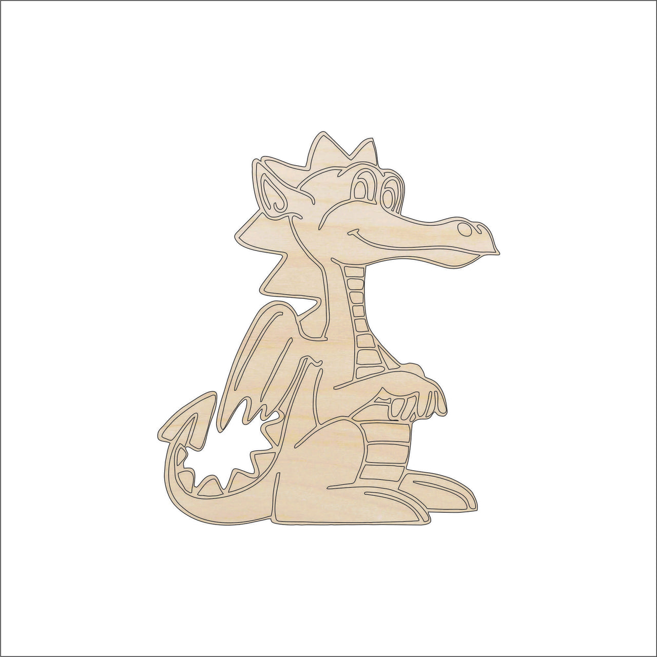 Dragon Wood Craft Shape - Laser Cut Baltic Birch Unfinished DIY Wood Art Supplies MYTH17 - The Wood Shape Store