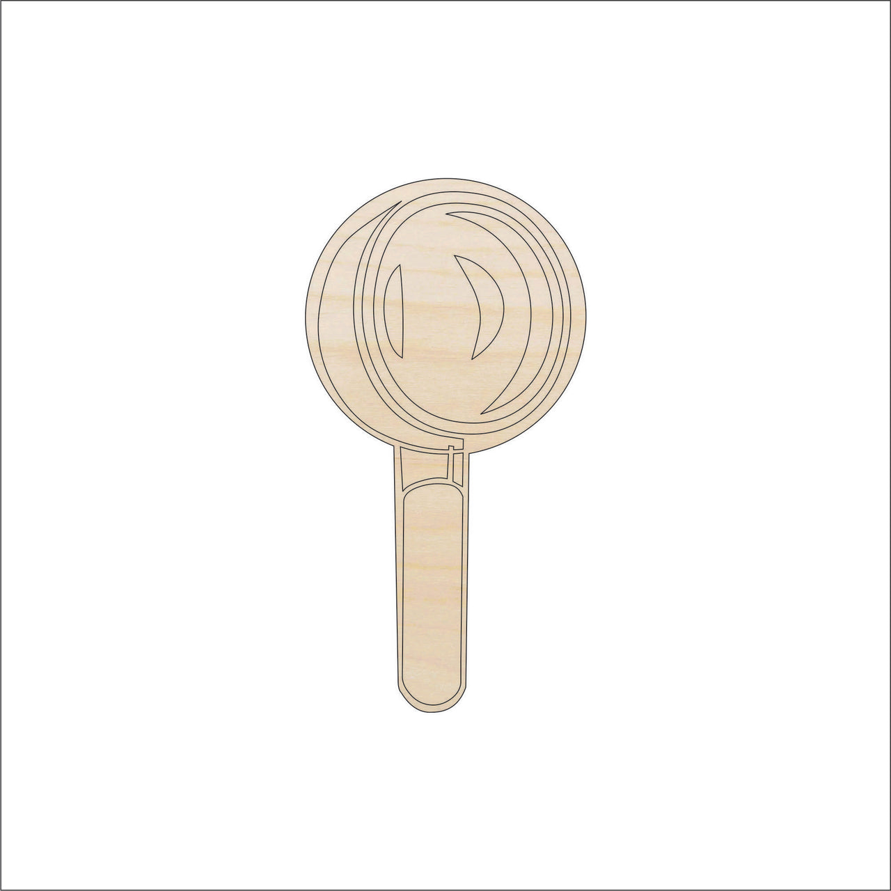 Magnifying Glass Wood Craft Shape - Laser Cut Baltic Birch Unfinished Art Supplies SNC2 - The Wood Shape Store