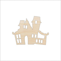 Haunted House Wood Craft Shape - Laser Cut Baltic Birch Unfinished DIY Wood Art Supplies FAL155 - The Wood Shape Store