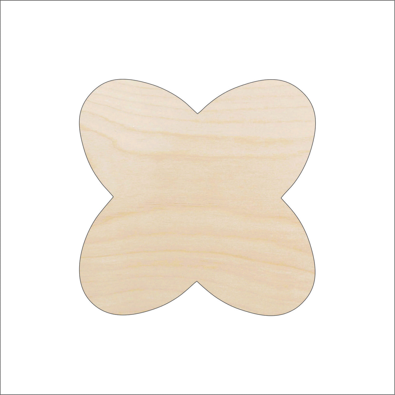 Flower Wood Craft Shape - Laser Cut Baltic Birch Unfinished DIY Wood Art Supplies FLR80 - The Wood Shape Store