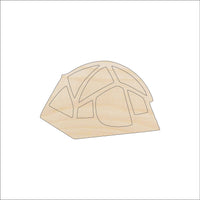 Tent Wood Craft Shape - Laser Cut Baltic Birch Unfinished DIY Wood Art Supplies TRP37 - The Wood Shape Store