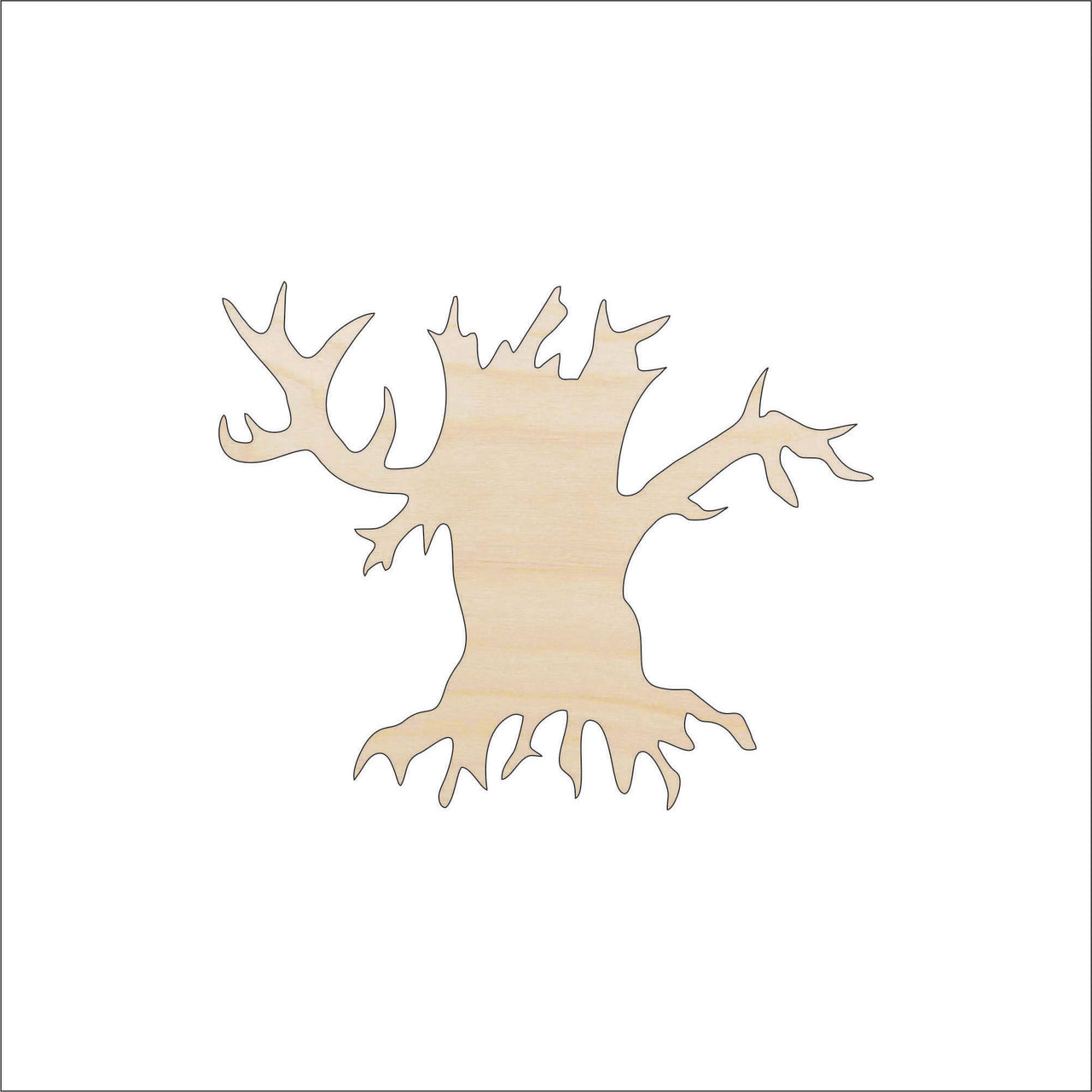 Tree Wood Craft Shape - Laser Cut Baltic Birch Unfinished DIY Wood Art Supplies TRE125 - The Wood Shape Store