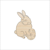 Bunny Wood Craft Shape - Laser Cut Baltic Birch Unfinished DIY Wood Art Supplies ESR25 - The Wood Shape Store